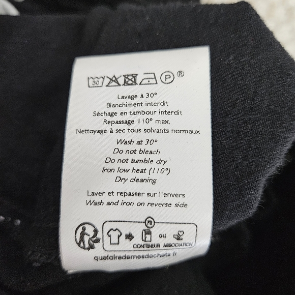 Sezane Denim Slim Parfait Skinny Jeans Black High Rise Dark Wash - Picture 6 of 6